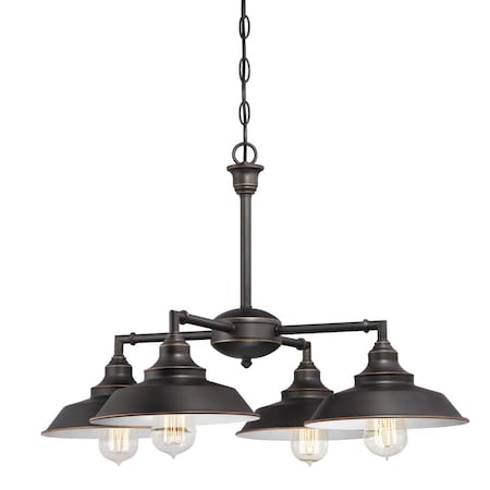 Westinghouse Four-Light Indoor Convertible Chandelier Ceiling Fixture ORB 6343300